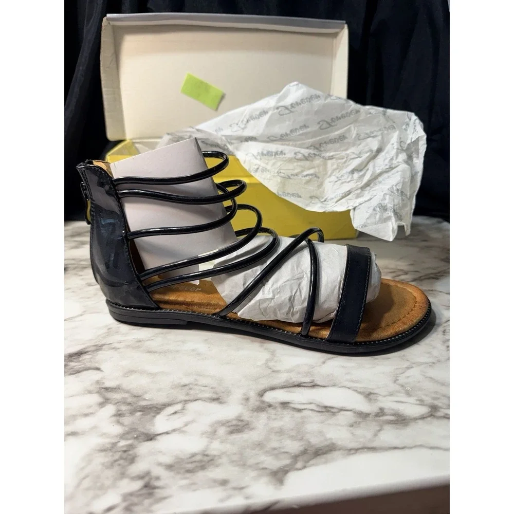 NIB SANDALS SIZE 9 SUMMER TIME FOREVER‎ FANTI-23 BLACK (2773)
